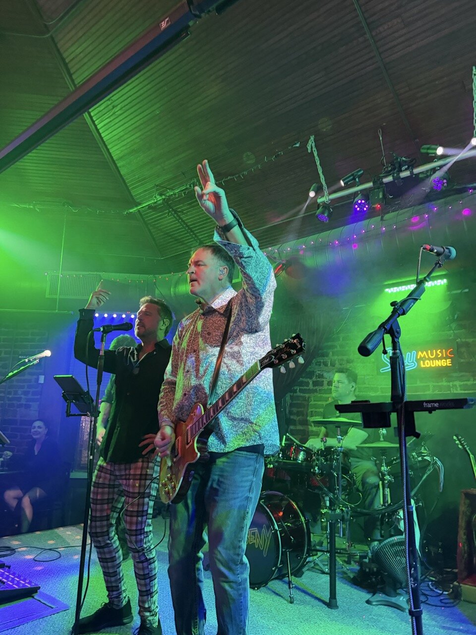 Kevin rocking out with Les Paul at Sky Music Lounge